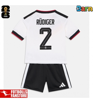 Tyskland Antonio Rudiger #2 Hemmatröja Barn VM 2026 Kortärmad (+ Korta byxor)